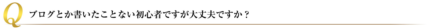 ブログとか書いたことない初心者ですが大丈夫ですか？